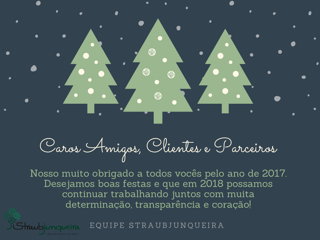 A equipe STRAUBJUNQUEIRA deseja a todos ÓTIMAS FESTAS!